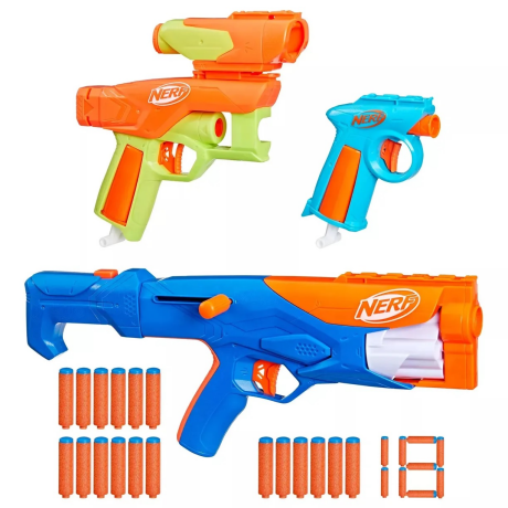 Комплект снаряжения Nerf, 3 бластера, 18 стрел NERF вид 1