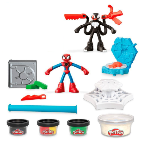 Игровой набор для лепки Spider-Man Launch & Slice Battle Play-Doh вид 1