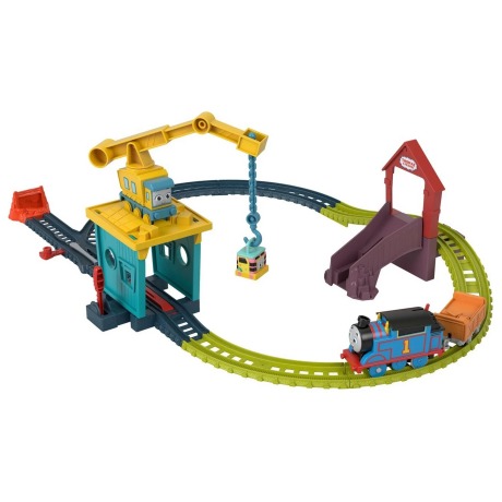 Игровой набор поезд с краном Карли, Сэнди и моторизованным Томасом Thomas & Friends вид 1