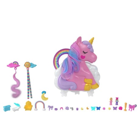 Игровой набор "Салон красоты" внутри с аксессуарами Polly Pocket вид 1