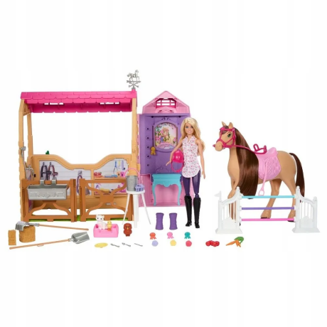 Игровой набор Конюшня с куклой и лошадью Barbie вид 1