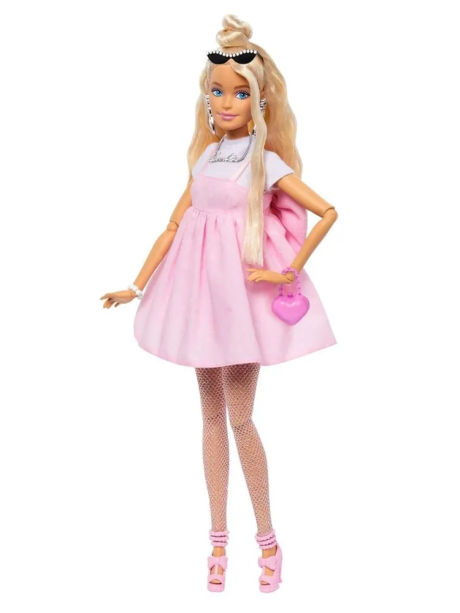 Кукла Делюкс стиль блондинка в розовом костюме Barbie вид 1