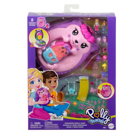 Игровой набор "Мама и ежик" внутри с аксессуарами Polly Pocket вид 2