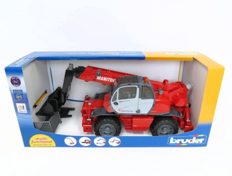 Погрузчик колесный Manito MRT 2150 с телескопичсеким ковшом Bruder вид 2