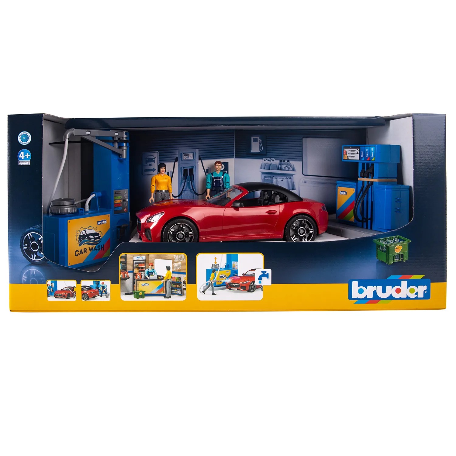 Набор автозаправка с автомойкой Bruder вид 2