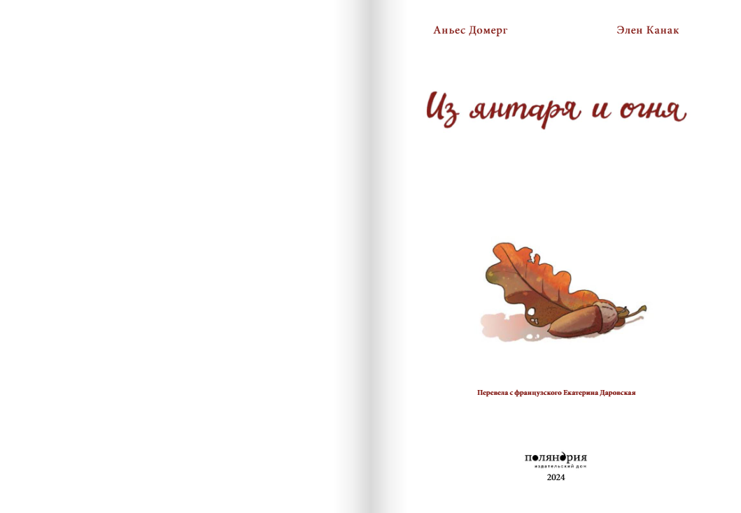 Из янтаря и огня. Аньес Домерг Издательство Поляндрия вид 2