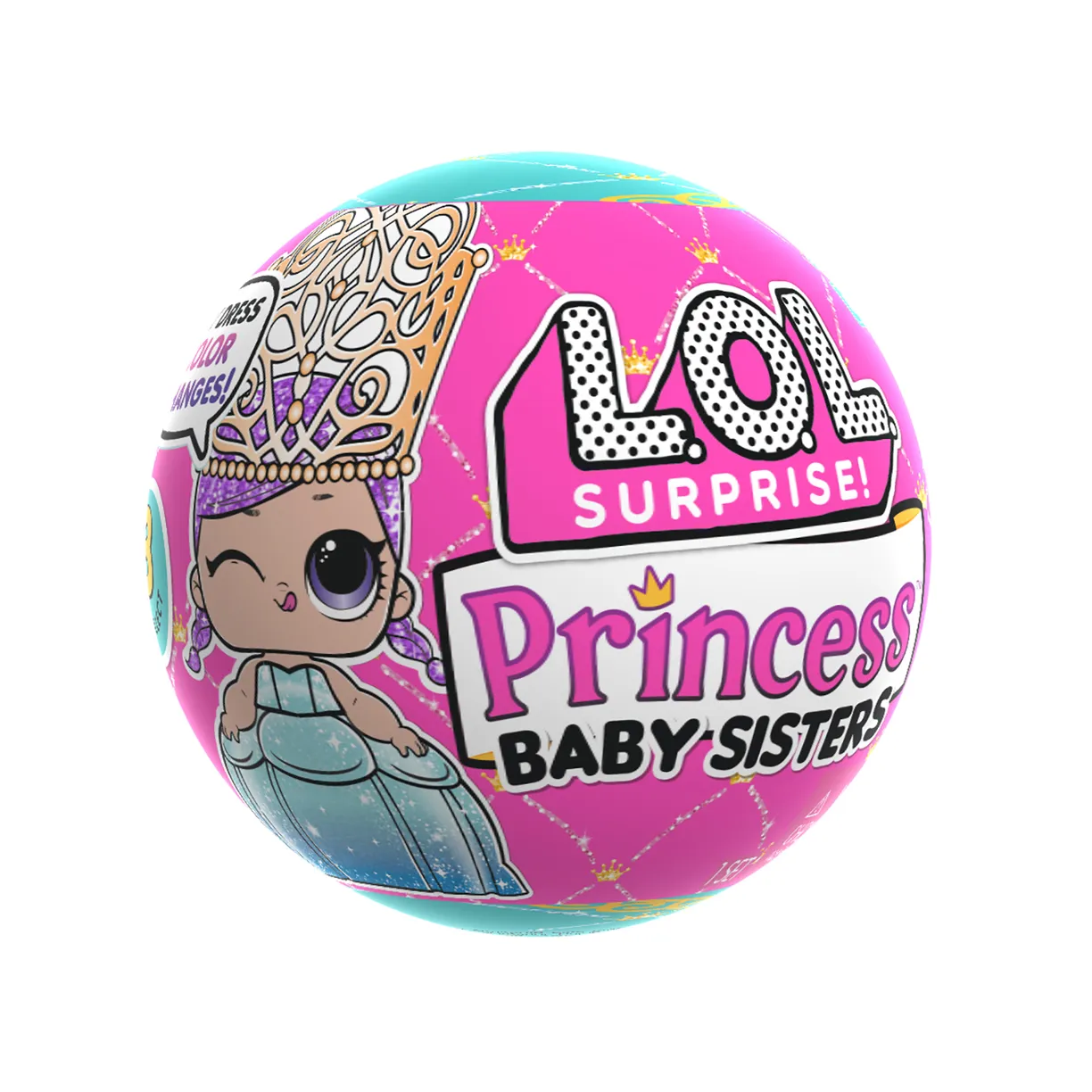 Кукла в шаре Сестричка Принцессы LOL LOL вид 1