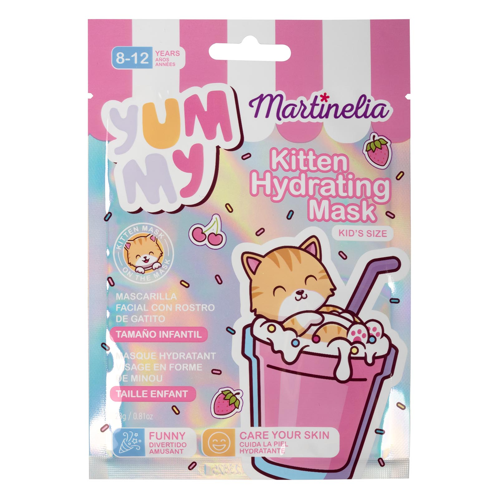 Детская тканевая маска для лица, Котенок Martinelia вид 1