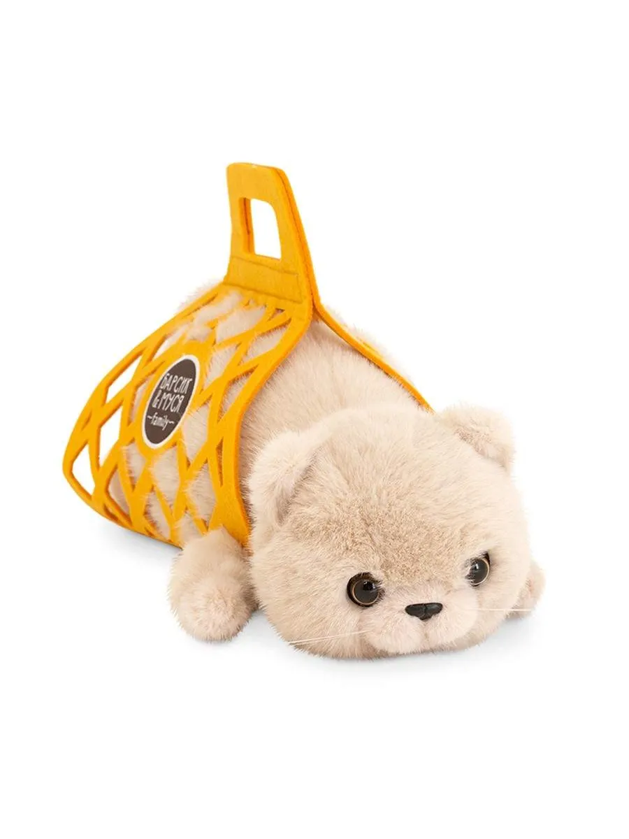 Кот Барсик в сумке, бежевый, 56 Orange вид 1