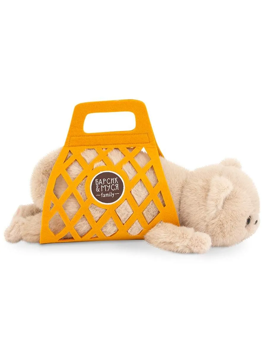 Кот Барсик в сумке, бежевый, 56 Orange вид 2