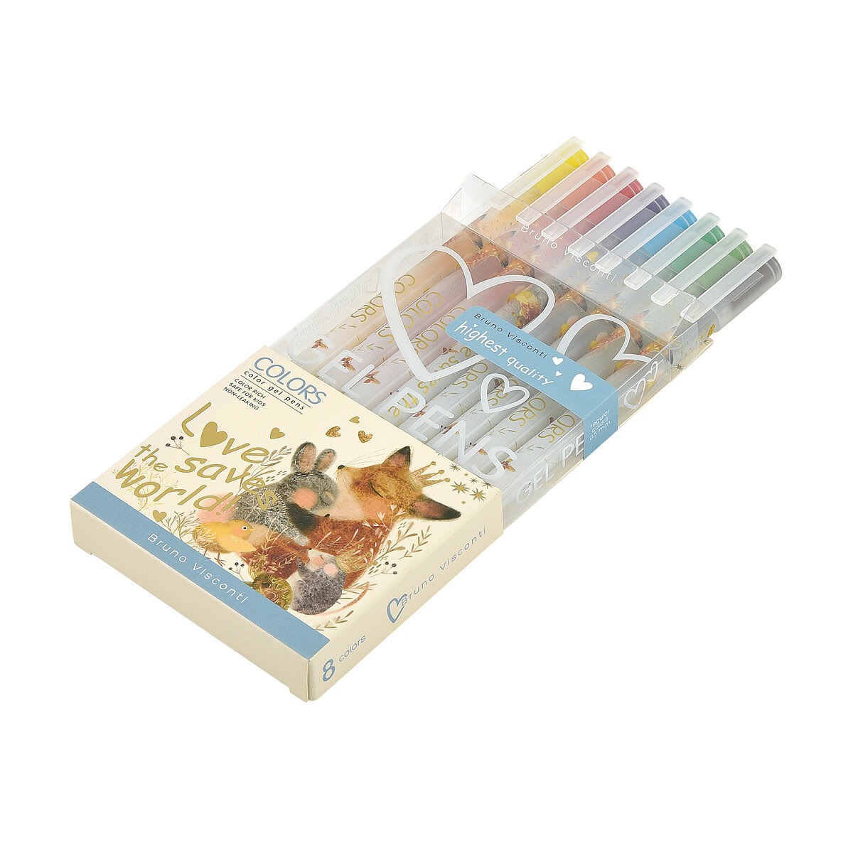 Набор гелевых ручек 8 цв. "Любовь как она есть" Bruno Visconti вид 2