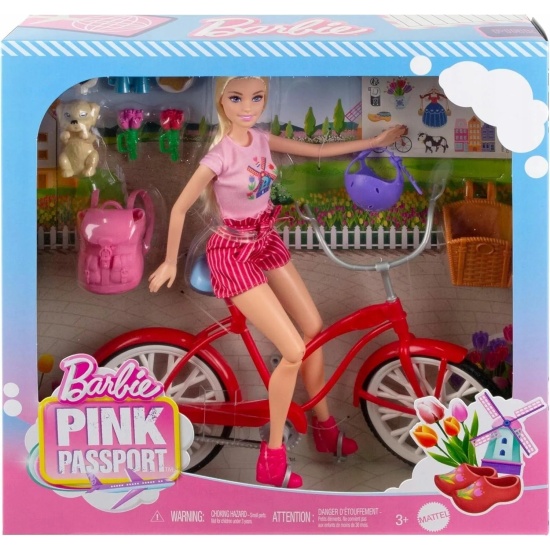 Кукла на велосипеде Barbie вид 2