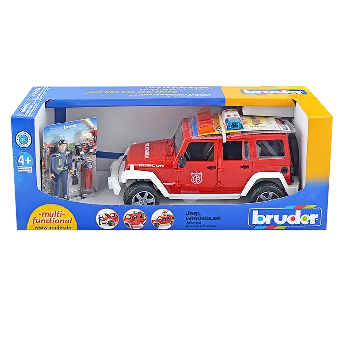 Внедорожник Jeep Wrangler Unlimited Rubicon пожарная Bruder вид 2