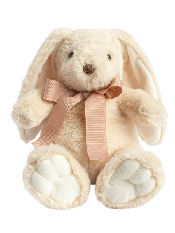 Мягкая игрушка Зайка бежевый с бантом, 20 см Gulliver baby вид 1