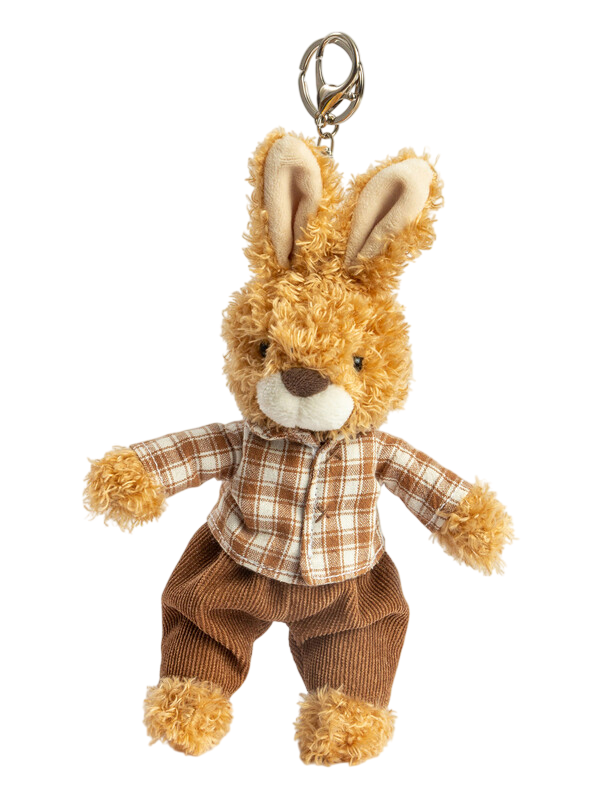 Мягкая игрушка-подвес Зайчик в клетчатой рубашке, 21 см Gulliver baby вид 1
