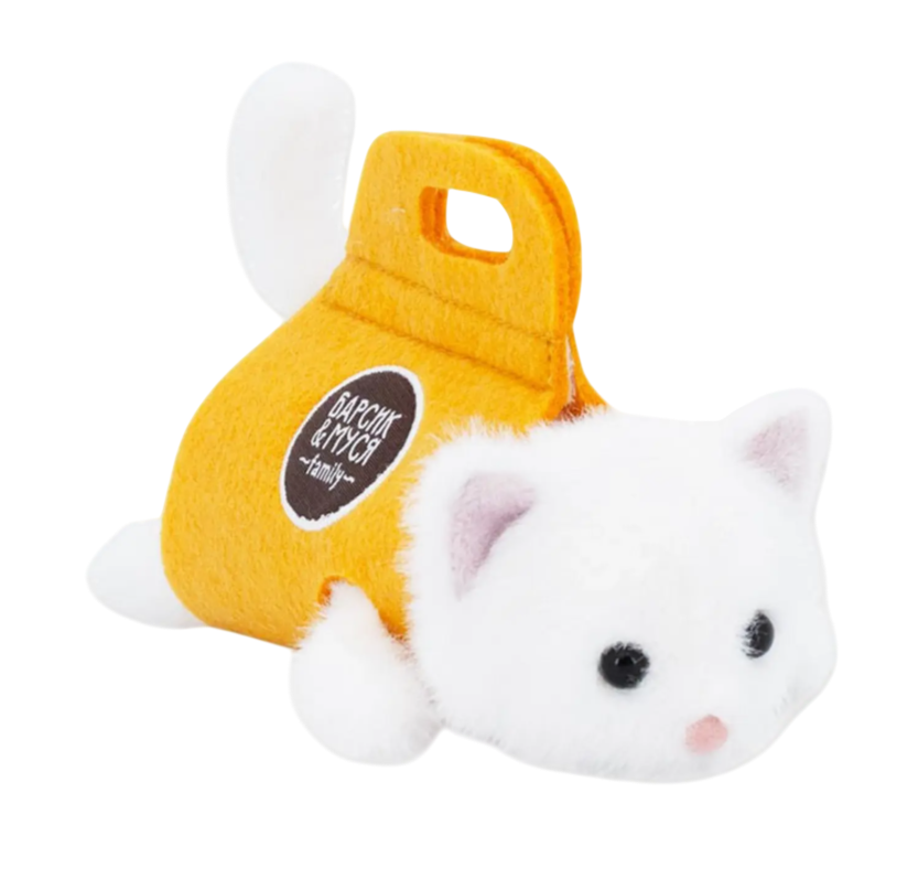 Котенок в сумке,белый Orange вид 1