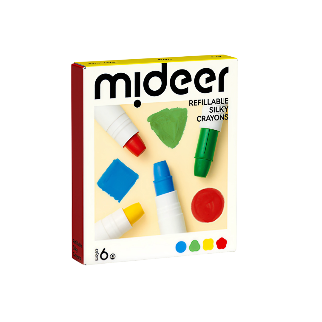 Смываемые восковые мелки 6 цветов MIDEER MIDEER вид 1