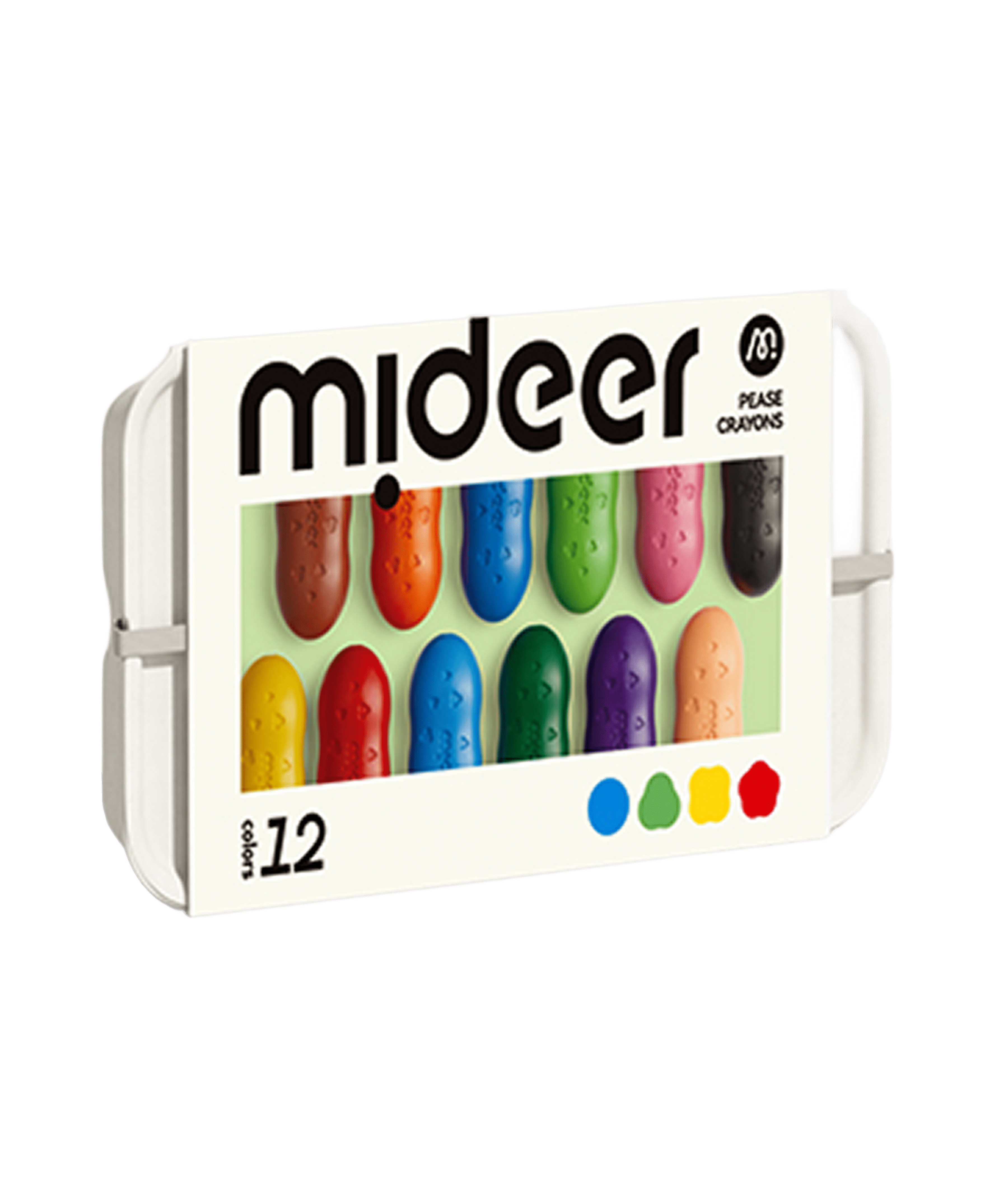 Смываемые восковые мелки 12 цветов MIDEER вид 1